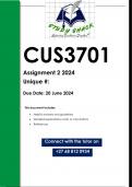 CUS3701 Assignment 2 (QUALITY ANSWERS) 2024