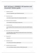 NUR 160 Exam 2 HONDROS  98 Questions and AnswersA Solution guide