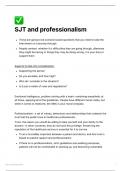 Medicine MMI/Panel Interview SJT and Professionalism Summary Notes