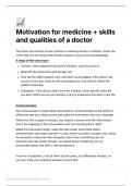 Medicine MMI/Panel Interview Motivation for Medicine Summary Notes