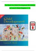 Child Development, 9th Edition TEST BANK by Laura E. Berk, Verified Chapters 1 - 15, Complete Newest Version