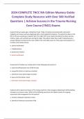 2024 COMPLETE TNCC 9th Edition Mastery Guide:  Complete Study Resource with Over 500 Verified  Questions | Achieve Success in the Trauma Nursing  Core Course (TNCC) Exams 