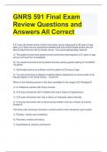 GNRS 591 Final Exam Review Questions and Answers All Correct