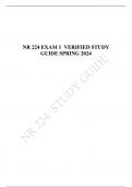 NR 224 EXAM 1  VERIFIED STUDY GUIDE SPRING 2024