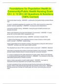 Foundations for Population Health In Community/Public Health Nursing Exam Ch1, 2, 12 28 || All Questions & Solutions (100% Correct)