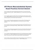 ATI Pharm Musculoskeletal System Exam Practice| Correct Answer