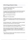 ACLS Drugs Doses & Uses Exam Questions with correct Answers 2024/2025( A+ GRADED 100% VERIFIED).