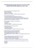 NLN PAX Reading passages questions and answers 100%  CORRECTION EDITION SPRING FALL 2023 -2024  The term extrasolar, as used in paragraph 3 means inside our solar system. outside our solar system. larger than our solar system. smaller than our solar syste