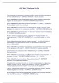 ATI TEAS 7 Science 93.6% The shortening of a sarcomere in skeletal muscle is directly due to the interactional  of which of the following ? - CORRECT ANSWER-o Myosin and actin Which of the following parts of the central nervous system releases chemicals t