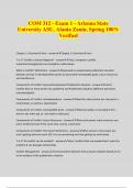 COM 312 - Exam 1 - Arizona State University ASU, Alania Zanin, Spring 100% Verified