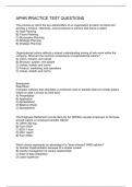 APHR PRACTICE TEST QUESTIONS