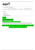 AQA GCSE MATHEMATICS FOUNDATION TIER EXAM QUESTION PAPER 1  