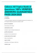 BEST ANSWERS Cidesco All Topics Bank of Questions 100% VERIFIED  ANSWERS GUARANTEED  PASS 2024/2025