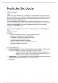 Volledige samenvatting Medische Sociologie (AB_1169): Hoorcolleges en werkgroepen