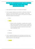 ATI NR 293 PHARMACOLOGY FINAL REVIEW  100%VERIFIED QUESTIONS AND  ANSWERS/2023,VSU 1. Calcium supplement for osteoporosis--why would they have flank pain 2. A nurse is preparing to administer a dose of lactulose to a client who has cirrhosis. The client s