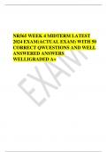 NR565 WEEK 4 MIDTERM LATEST  2024 EXAM(ACTUAL EXAM) WITH 50  CORRECT QWUESTIONS AND WELL  ANSWERED ANSWERS  WELLIGRADED A+