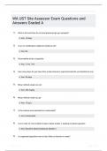 WA UST Site Assessor Exam Questions and Answers Graded A