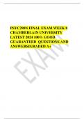 PSYC290N FINAL EXAM WEEK 8  CHAMBERLAIN UNIVERSITY  LATEST 2024 100% GOOD  GUARANTEED QUESTIONS AND  ANSWERSIGRADED A+