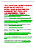 2024 NEGOTIATIONS READING QUIZ 100% VERIFIED QUESTIONS AND ANSWERS RATED BY EXPERTS NEW GENERATION!!! PASS!!!