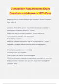 Competition Requirements Exam Questions and Answers 100% Pass