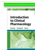 TEST BANK INTRODUCTION TO CLINICAL PHARMACOLOGY 10TH  EDITION By Constance Visovsky, Cheryl Zambroski, Shirley Hosler