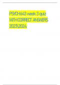 PSYCH 643 week 3 quiz WITH CORRECT ANSWERS 20232024.