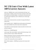 NU 578 Unit 4 Test With Latest 100%Correct Answers.