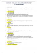 NUR 2063 MODULE 11 FINAL EXAM ESSENTIALS OF PATHOPHYSIOLOGY