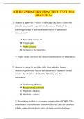 ATI RESPIRATORY PRACTICE TEST 2024  GRADED A+