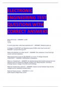 ELECTRONIC ENGINEERING TEST  QUESTIONS WITH  CORRECT ANSWERS