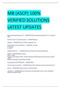 UPDATED MB (ASCP) 100% VERIFIED SOLUTIONS LATEST UPDATES