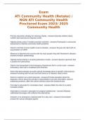 ATI Community Health (Retake) / NGN ATI Community Health Proctored Exam 2023/ 2025 Community Health  Graded A+