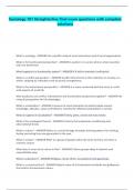 Sociology 101 Straighterline final exam questions with complete  solutions What is sociology - ANSWER-the scientific study of social interactions and of social organizations What is the functionalist perspective? - ANSWER-A system is to survive where cert