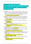 NRNP6665 Final Exam Version 1 /  NRNP6665 Week 2023-2024 WITH 200 REAL EXAM  QUESTIONS AND CORRECT ANSWERS(VERIFIED  ANSWERS)|AGRADE 1) Question: An illness of symptoms or deficits that affect voluntary motor or  sensory functions, which suggest another m