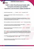 TABC 4 2024 Final Revised Guide with Complete Detailed and Verified Questions and Answers [Q&A] Graded A+