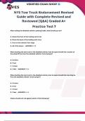 NYS Tow Truck Endorsement Practice Test 7  Reviewed 2024 Guide With Complete Revised and Correct Answers [Q&A] A+ Grade