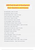 HESI Pedi Growth & Development Exam Questions and Answers