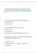 CCRN EXAM CRAM LATEST 2024-2025 ACTUAL  QUESTIONS AND CORRECT ANSWERS|GRADED  A+