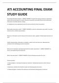 ATI ACCOUNTING FINAL EXAM  STUDY GUIDE