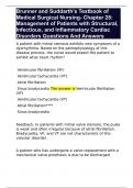 Brunner and Suddarth's Textbook of Medical Surgical Nursing- Chapter 28: Management of Patients with Structural, Infectious, and Inflammatory Cardiac Disorders Questions And Answers 