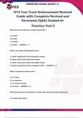 NYS Tow Truck Endorsement Revised Practice Test 5 Guide With Complete Revised [Q&A] Graded A+