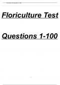 Floriculture Test Questions 1-100 | 100% Verified and Updated