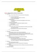 ATI PHARMACOLOGY PROCTORED 2019 STUDY GUIDE Chapter 1: Pharmacokinetics and Routes of Administration  Absorption  Route of admin affects the rate and amount of absorption o Oral:  GI pH and emptying time  Presence of food in the stomach or intestines 