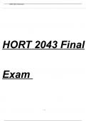 Final Exam-HORT 2043-Online Organic Gardening-Auburn with Complete Solutions