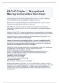 CAOHC Chapter 1 Occupational Hearing Conservation Team Exam 2024 Questions and Answers