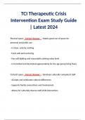 TCIS Therapeutic Crisis Intervention for Schools Study Guide 2023/2024