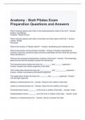 Anatomy - Stott Pilates Exam Preparation Questions and Answers 100% correct