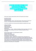 WGU D115 Unit 2 2024 Assessment Test Questions & Answers Graded A+