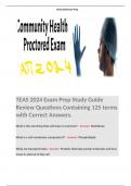 TEAS 2024 Exam Prep Study Guide Review Questions Containing 125 terms with Correct Answers. 