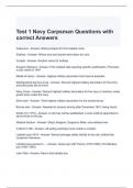 Test 1 Navy Corpsman Questions with correct Answers 100%